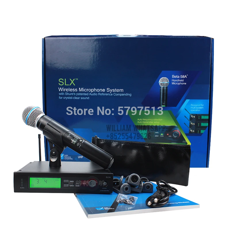 Лидер продаж Беспроводная микрофонная система SLX4 SLX24/BETA58 SLX24/S'M58 микрофон УВЧ