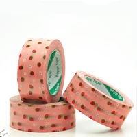 4 5cmx100m packing tape pink strawberry sealing tapes for express boxes office supplies scrapbooking decorative tape cute tape