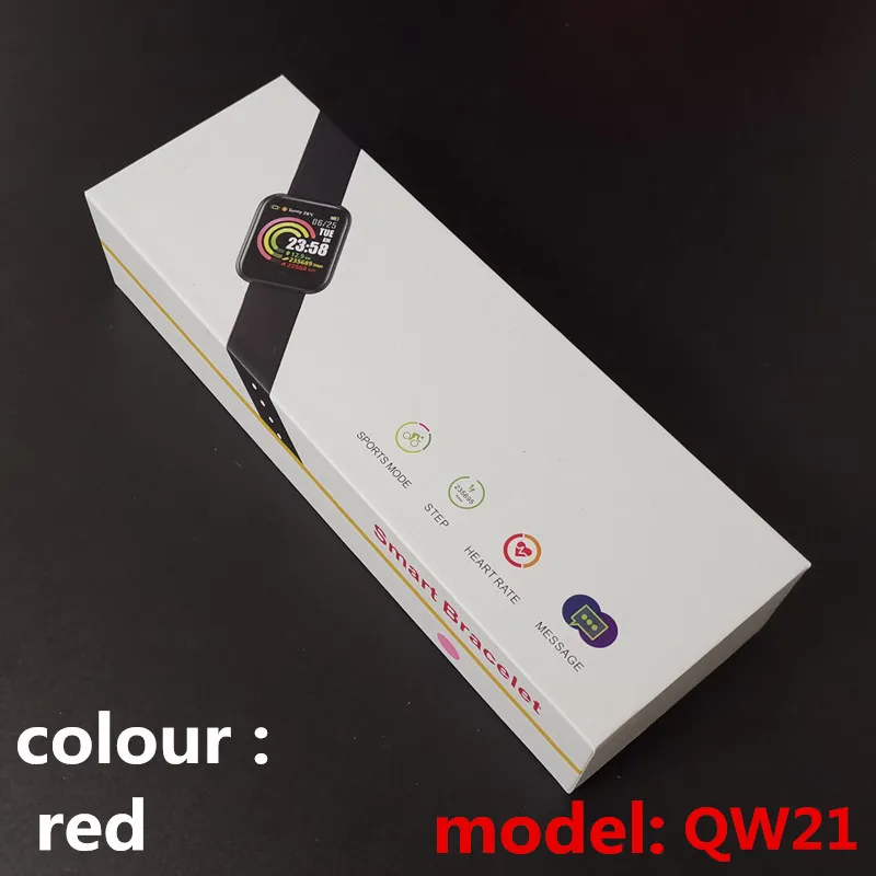 QW21 red Умные часы серии IWO 4 поколения 5 поколения часы 3 поколения часы Поддержка IOS Android W54/W34/I6/I2PRO/P4/QW21/Z7/W55/I7 - Цвет: QW21 red