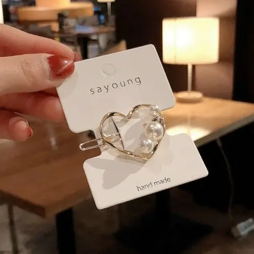 

Mom Girl Gold Silver Pearl Flower Hairpin Hair Clip Accessories Pretty Fashion