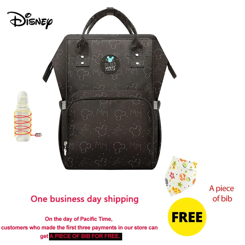 Сумка для подгузников disney, рюкзак, детские сумки для мамы, Микки, Минни, мокрая сумка, модный органайзер для подгузников, USB