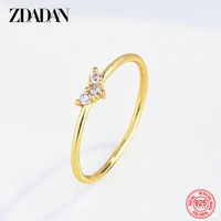 zdadan 925 sterling silver 18k gold rings for women fashion jewelry party gift