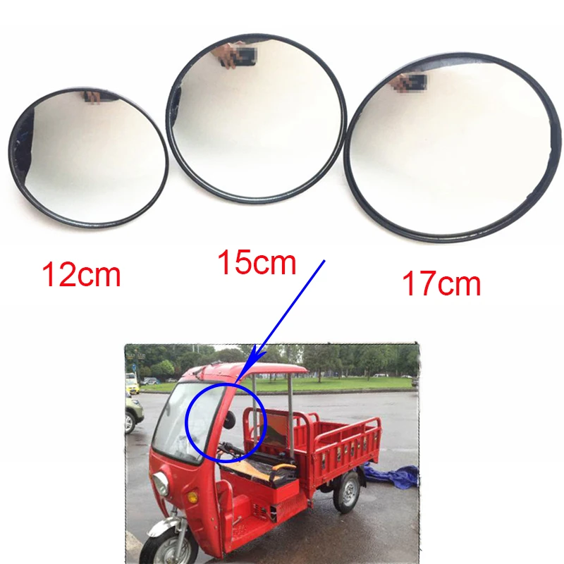 

Tricycle Round Concave Convex Mirror 6mm/8mm 360 Degree Adjustable Motorcycle Auto Car Bike 4-Wheels Reflector Rearview Mirrors
