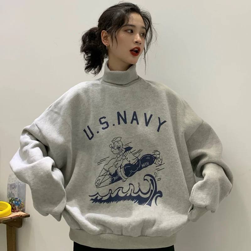 Свитшот женский осенне-зимний в стиле Харадзюку панк |