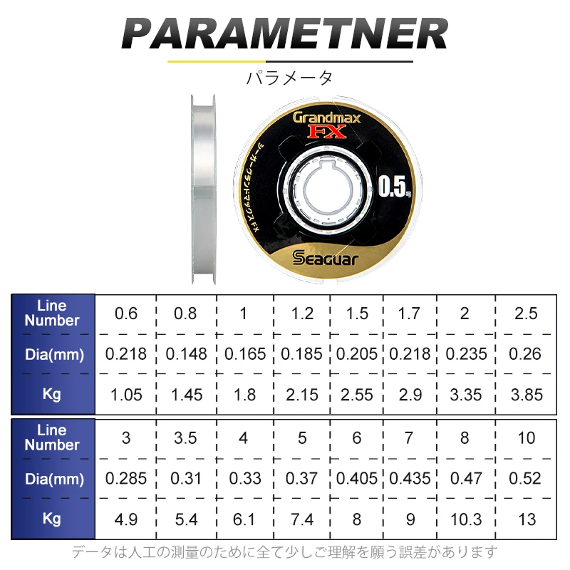

SEAGUAR GRAND MAX FX 60M 100% FLUOROCARBON Carbon Fishing Lines Japanese Original High Quality Super Strong 0.6-10 Fishing Line
