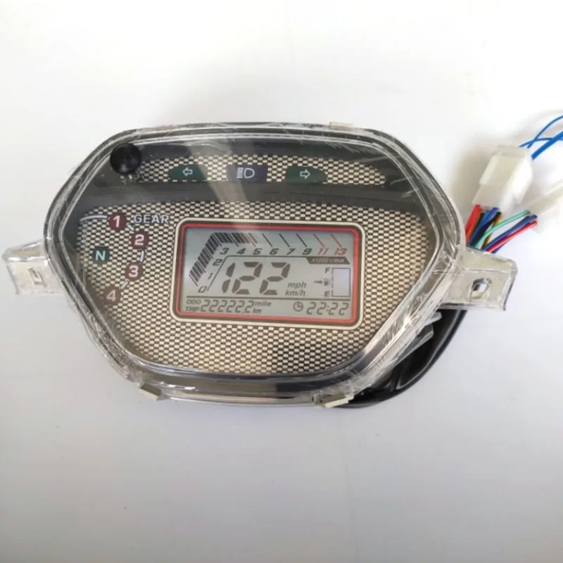 7 Backlight LCD Motorcycle Speedometer Digital Odometer Gauge 13000 RPM 199 KMH MPH for Honda CD110 | Автомобили и мотоциклы