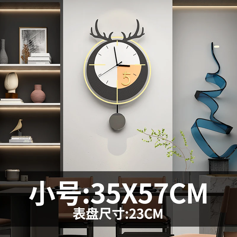 

Minimalist Elegant Wall Clock Fashion Decorative Deer Creative Nordic Wall Clock Modern Design Silent Duvar Saati Clock BF50WC