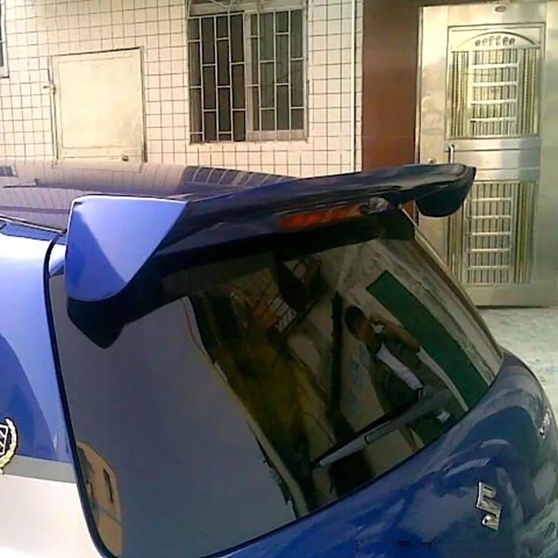 

For swift Spoiler High Quality ABS Material Car Rear Wing swift Primer Color Rear Spoiler For Suzuki swift Spoiler 2007-2014