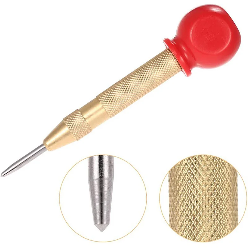

Automatic Center Punch 5 Inch Center Hole Punch Adjustable Spring Loaded Metal Drill Tool For Wood/Metal/Plastic