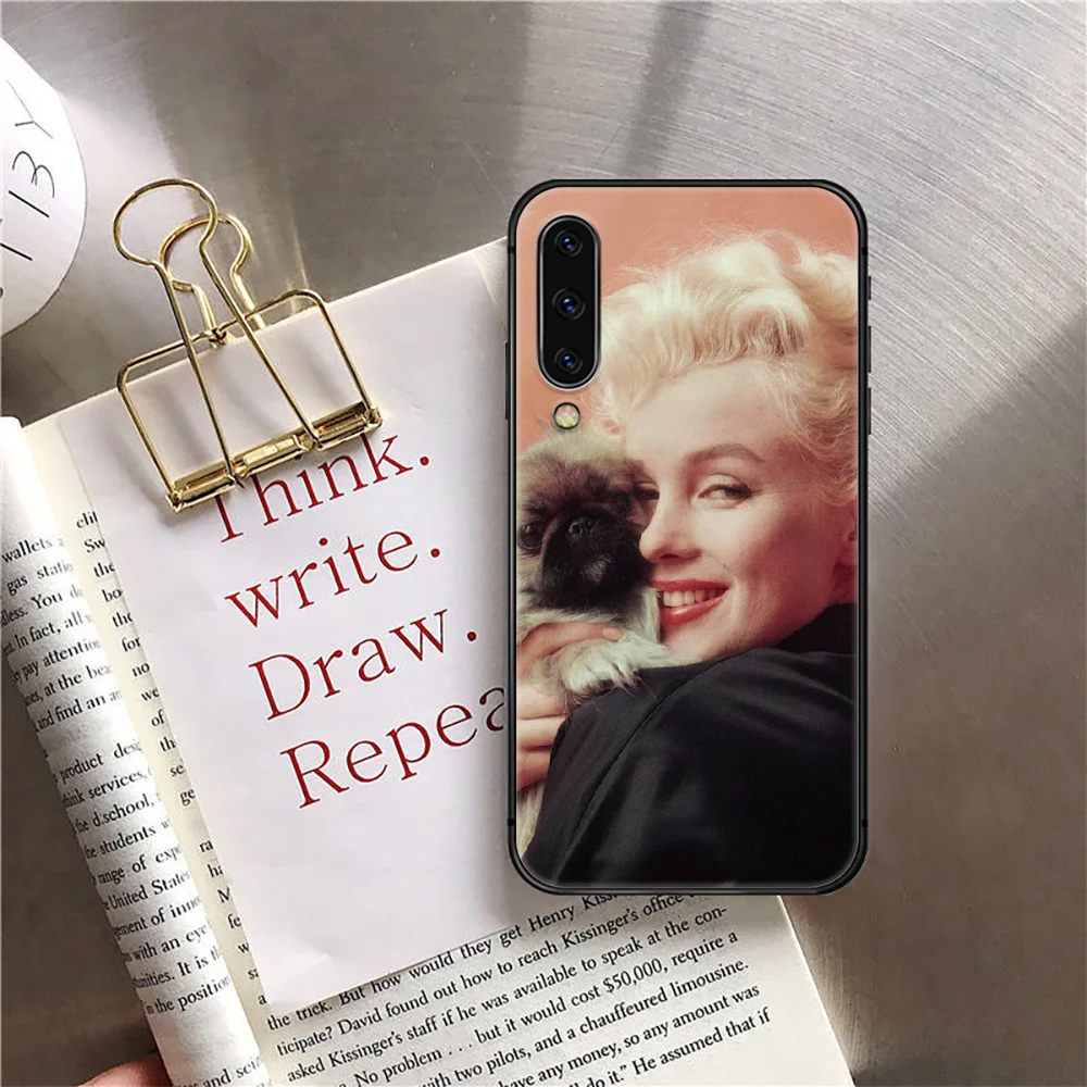 

Marilyn Monroe Phone Case Cover For Samsung Galaxy A 3 5 7 10 12 20 20E 21S 30 30S 40 50 51 70 71 S Black Shell Silicone Tpu