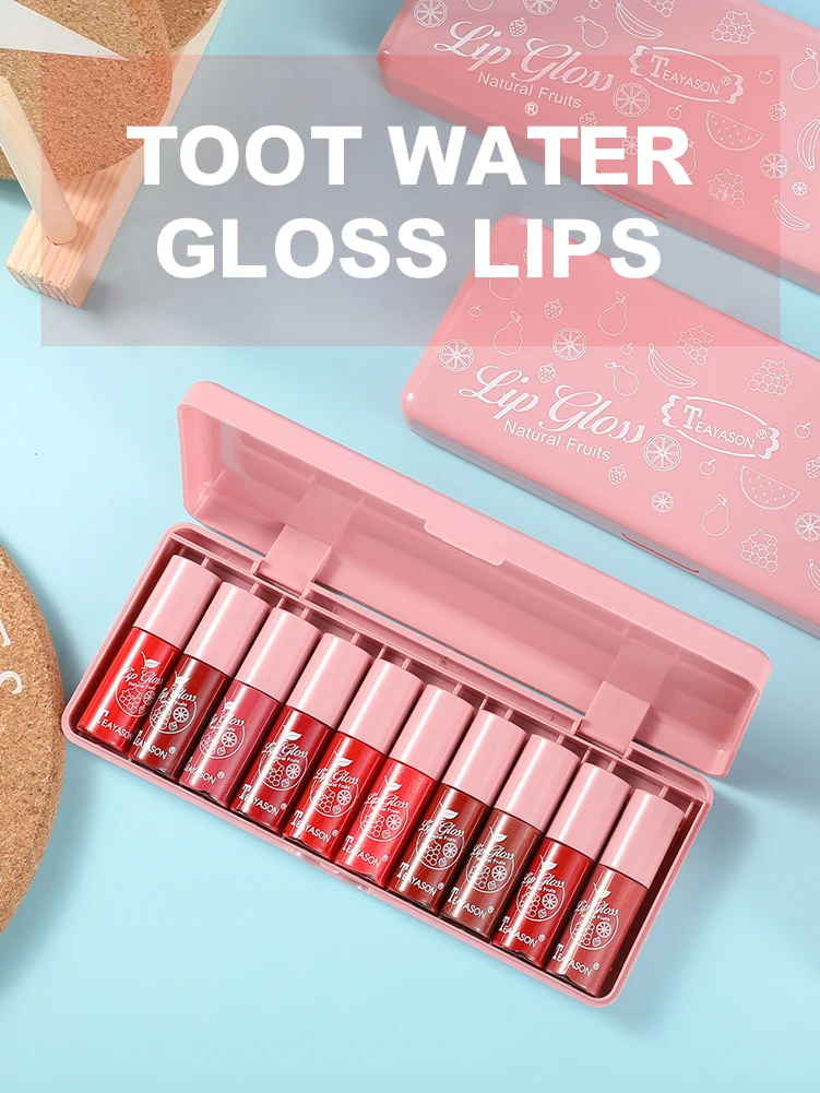 Набор блесков для губ 10 шт. мягкие и увлажняющие блестящие нелипкие помады