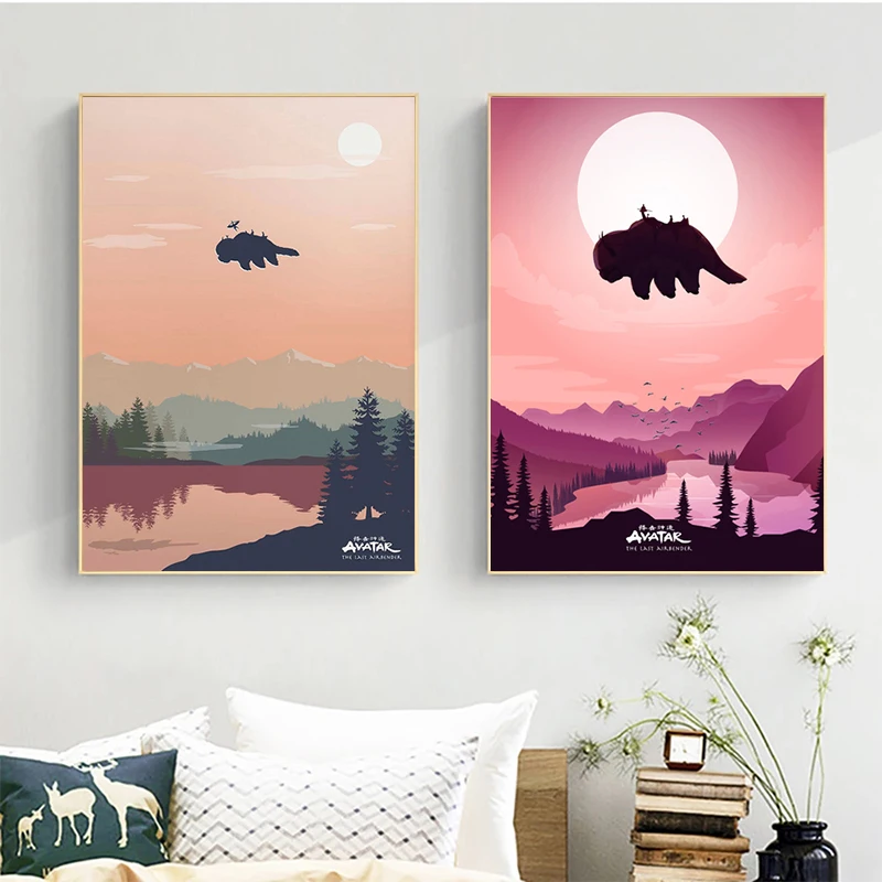 Avatar The Last Airbender Картина на холсте Минималистичная фотография стены картины для