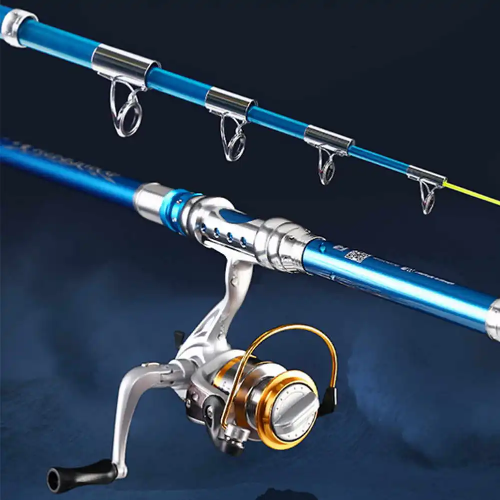 Катушка спиннинга Комбо из углеродного волокна Телескопический морской