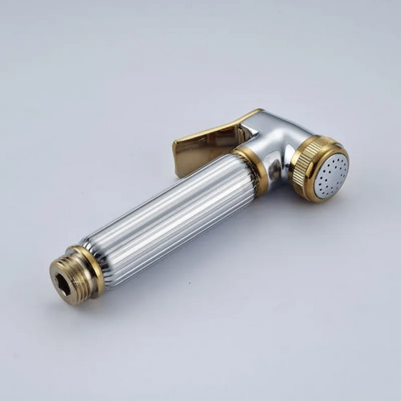 

Ручной Биде-распылитель для унитаза, золотой и хромированный кран для ванной комнаты, ручной распылитель, насадка для душа, самоочищающаяся