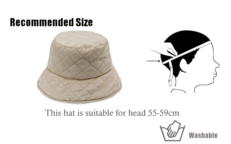 

Black Warm Casquette Panama Outdoor Fishing Cap Fashion Soft Velvet Plaid Bucket Hats Fisherman Caps Women Lady Winter 2020