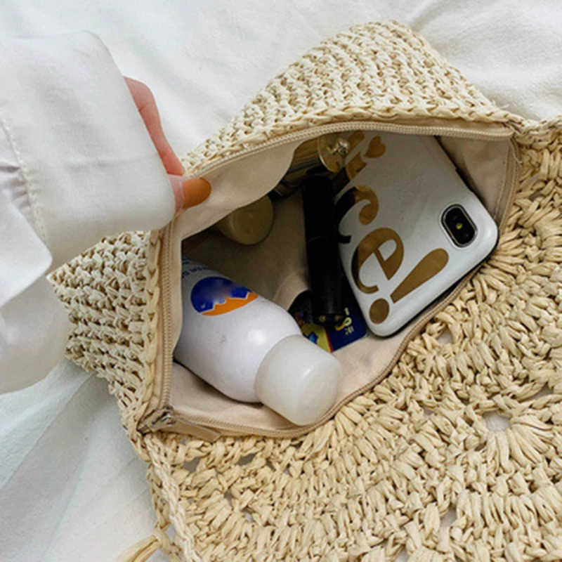 Новинка бумажный мешок с кисточками вязаная крючком сумка цветочным рисунком