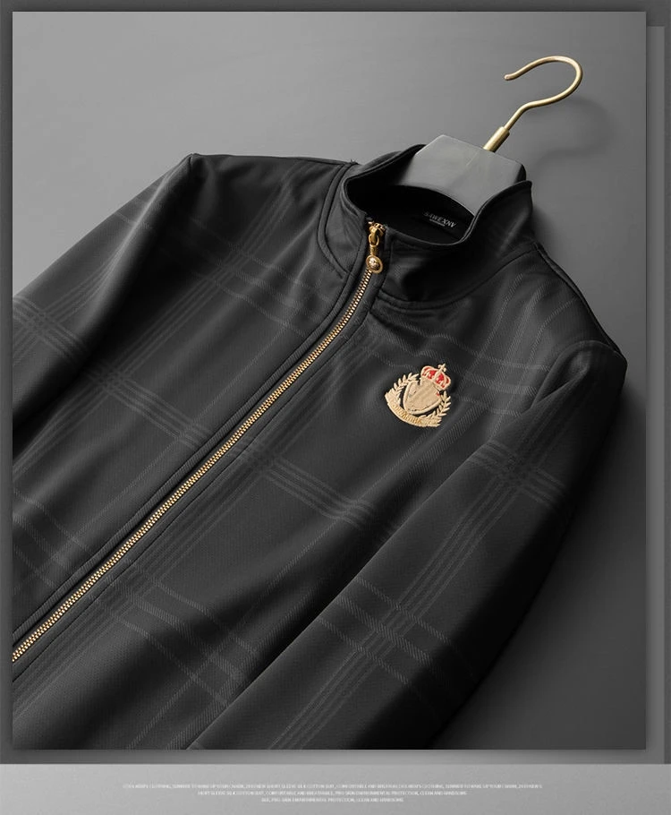 Мужской повседневный спортивный кардиган с воротником-стойкой Модный