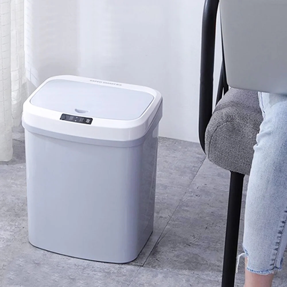 Индукционный мусорный ящик умный бак автоматический креативный 15л 3 цвета