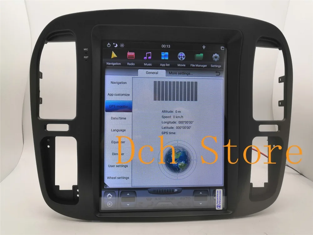 12,1 ''tesla стиль Android 8,1 автомобильный dvd-плеер gps навигация для TOYOTA LAND CRUISER LC100 1999-2002 радио Lexus lx470 PX6 ips