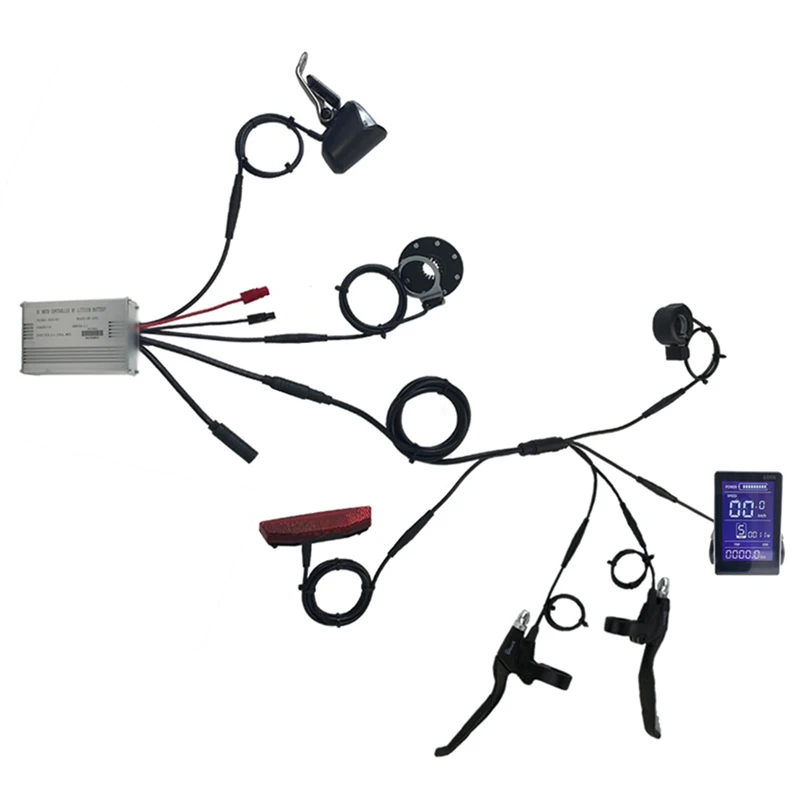 

Ebike 36V/48V Square Wave Controller for 350W Electric Bicycle Motor Wheel JN LCD GD06- Display Waterproof Plug