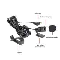 portable car outdoor microphone small recording device 2 5mm interface wired self adhesive collar clip recording mic