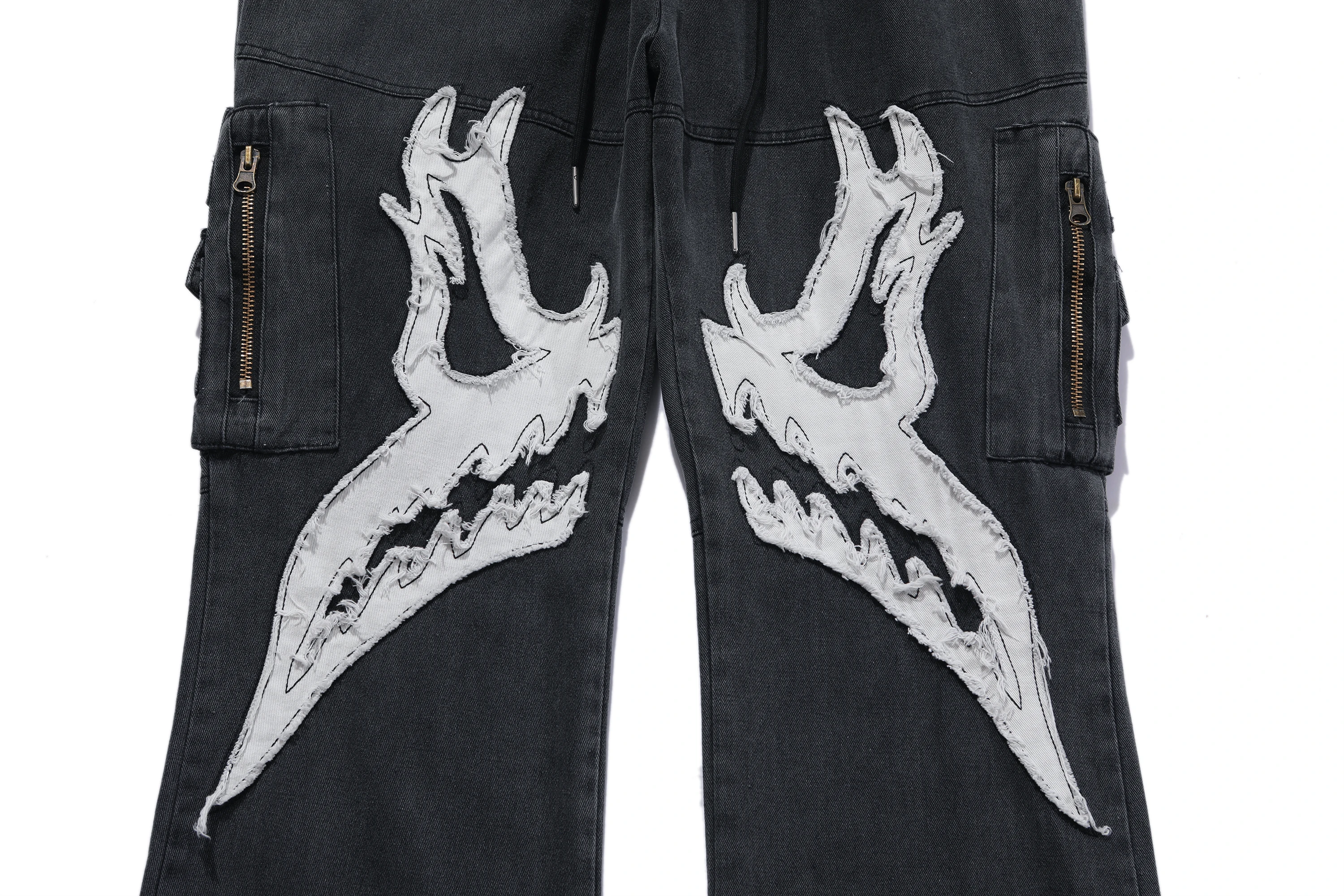 

Hip Hop Streetwear Women Trousers Cargo Wide Leg Jeans Female Many Pockets HipHop Fashion Wide Cargo Pants High Quality