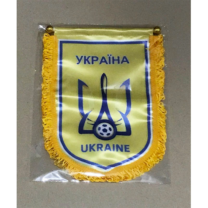 Флаг Украины Национальный футбол 30 см* 20 см размер двойные стороны рождественские украшения флаг-Вымпел подарки