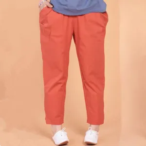 Брюки женские из хлопка и льна, свободные, винтажные, повседневные, с эластичной талией, 2021, 7XL, лето размера плюс