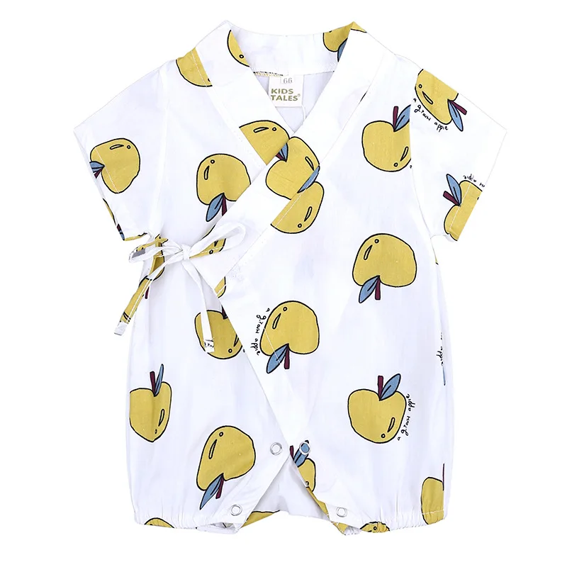 Летний комбинезон с короткими рукавами для детей 0 12 месяцев одежда малышей из