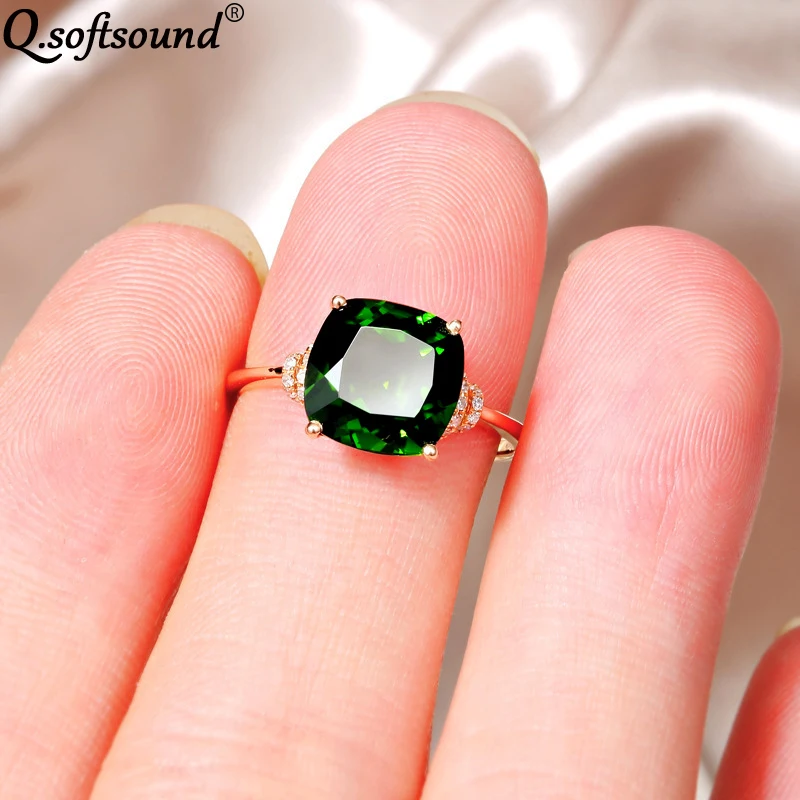 Модные кольца цвета розового золота для женщин Роскошные 2 карата принцесса