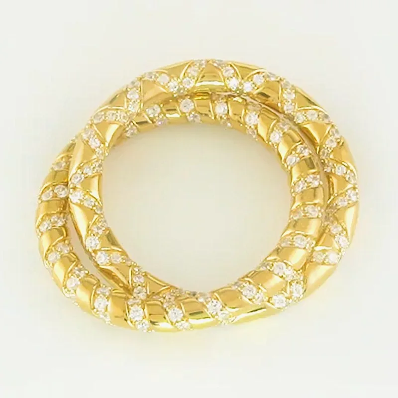 AAA Zircons Gold Color 925 Sterling Silver Intertwined Double Circles Finger Ring Women Wedding Rings Mana Jewelry bague femme | Украшения
