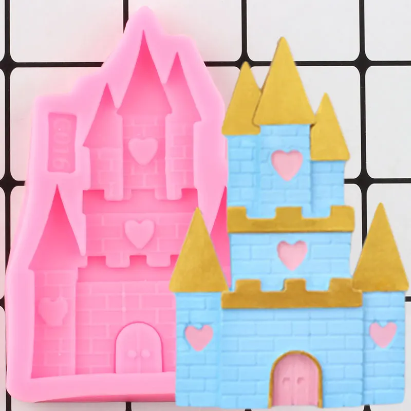 Принцесса замок дом силиконовые формы ребенка день рождения инструменты для