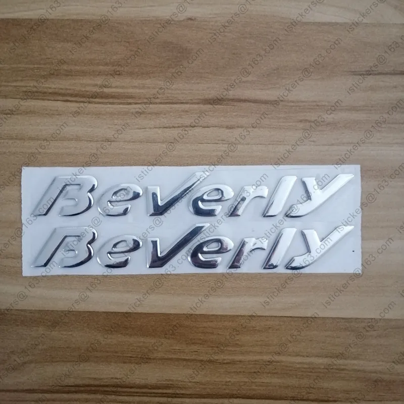 

Motorcycle 3D Italian Badge Emblem Sticker Decal Kit for PIAGGIO Beverly 500 Stickers MOTO SCOOTER SILVER Color