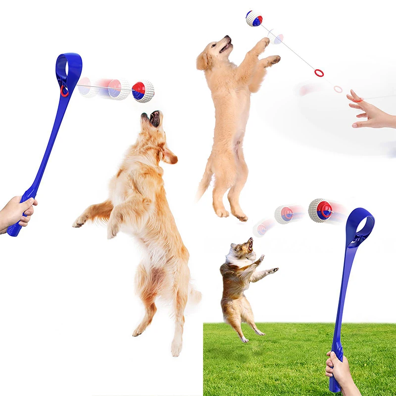 

Dog Ball Launcher Ball Thrower for Dogs Interactive Dog Ball Toys Dog Fetch Toy Throwing Stick Dog Training Toy Dog Chew Toys