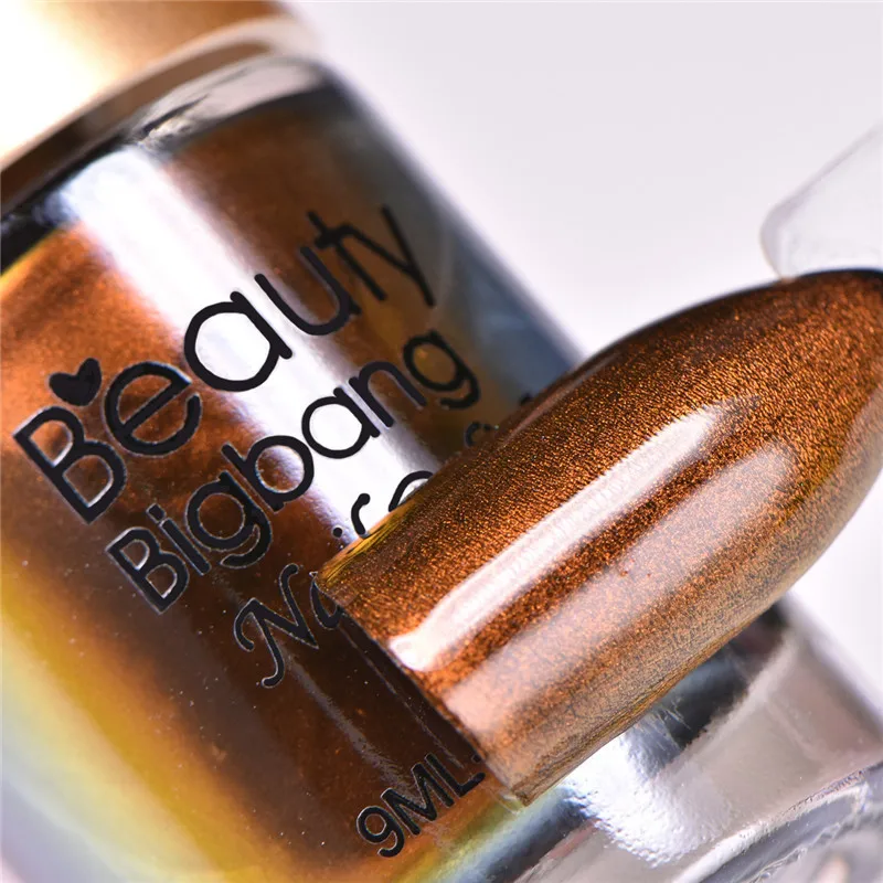 BeautyBigBang 9 мл 5 цветов хамелеон лак для стемпинга лак для дизайна ногтей Прочный ноготь лак Перманентный