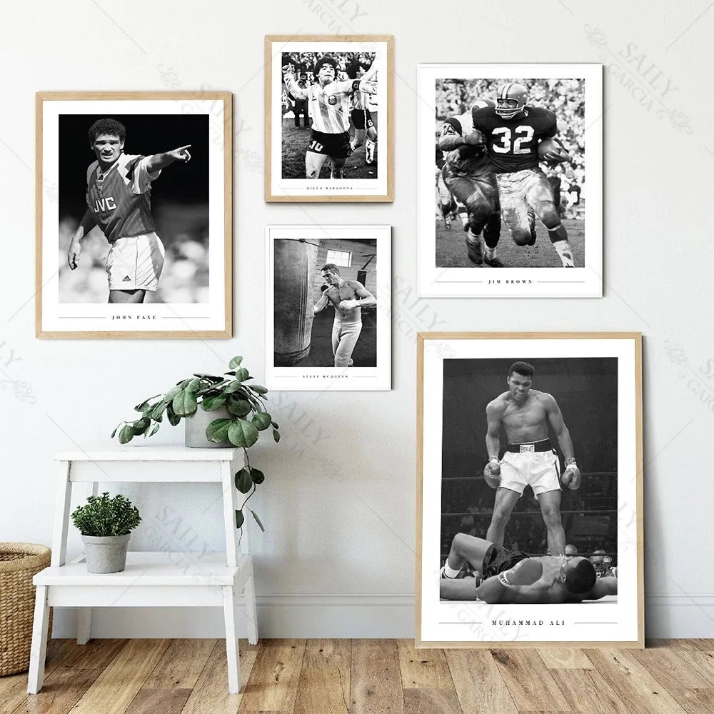 

Classic Muhammad Ali Canvas Painting Famous Boxer Inspirational Poster Sport Wall Art Print Pictures for Living Room Home Decor