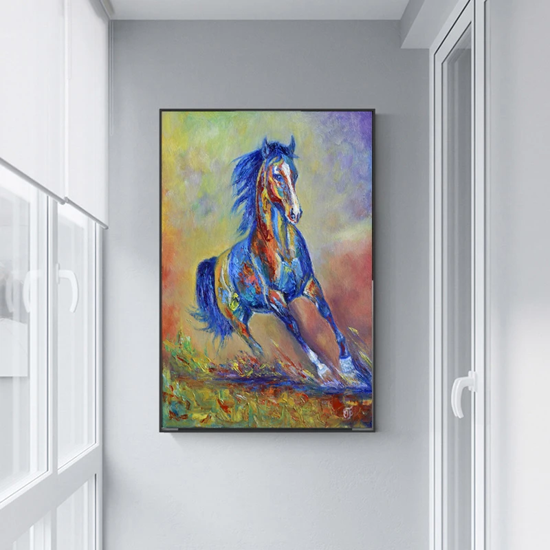 Самоотверженно современного искусства Красочный живопись на холсте с