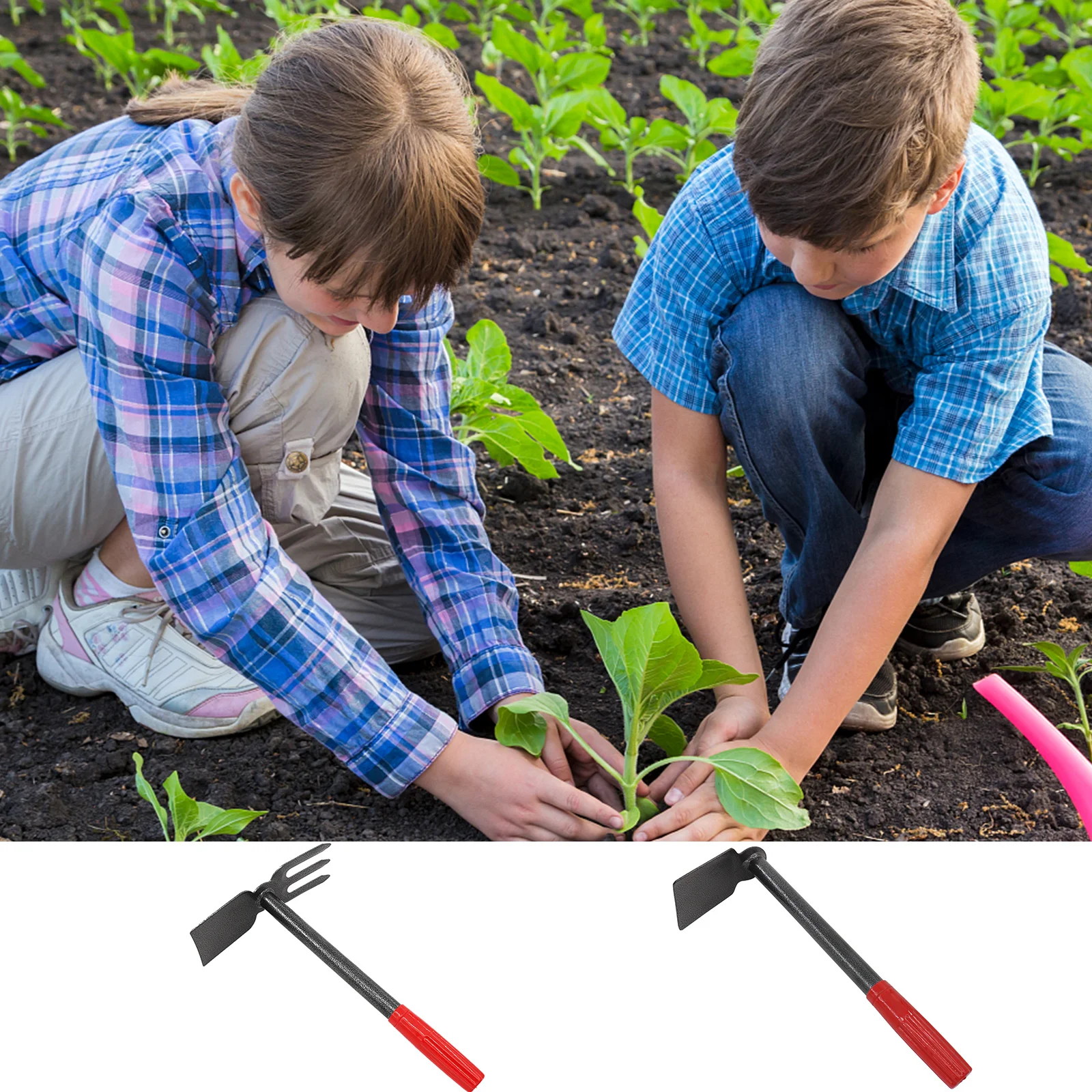 

Garden Dual-purpose Hoe For Planting Flowers And Weeding Rake Outdoor Vegetable Gardening Hoe Gardening Tool