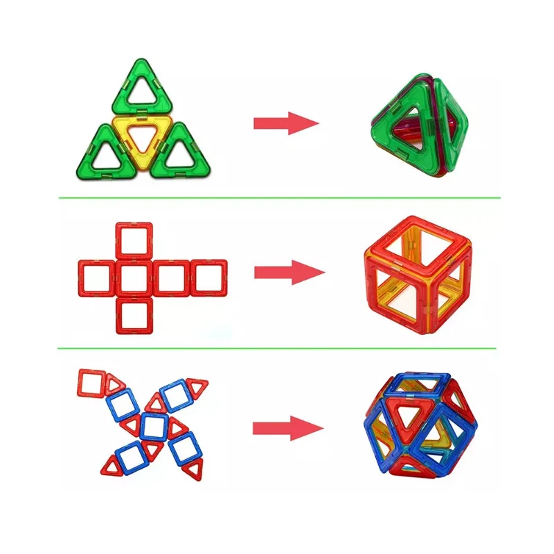 60 шт. стандартный 3d конструктор с магнитом комплект строительных моделей