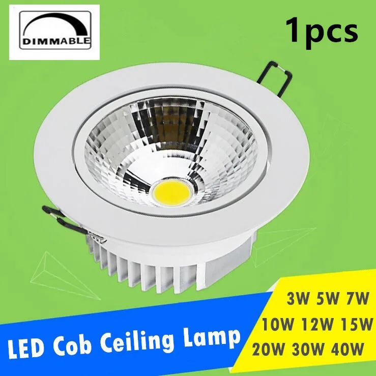 Приглушаемый светодиодный светильник 3 Вт 5 7 10 12 15 20 30 точечный 110 В 220 встраиваемый