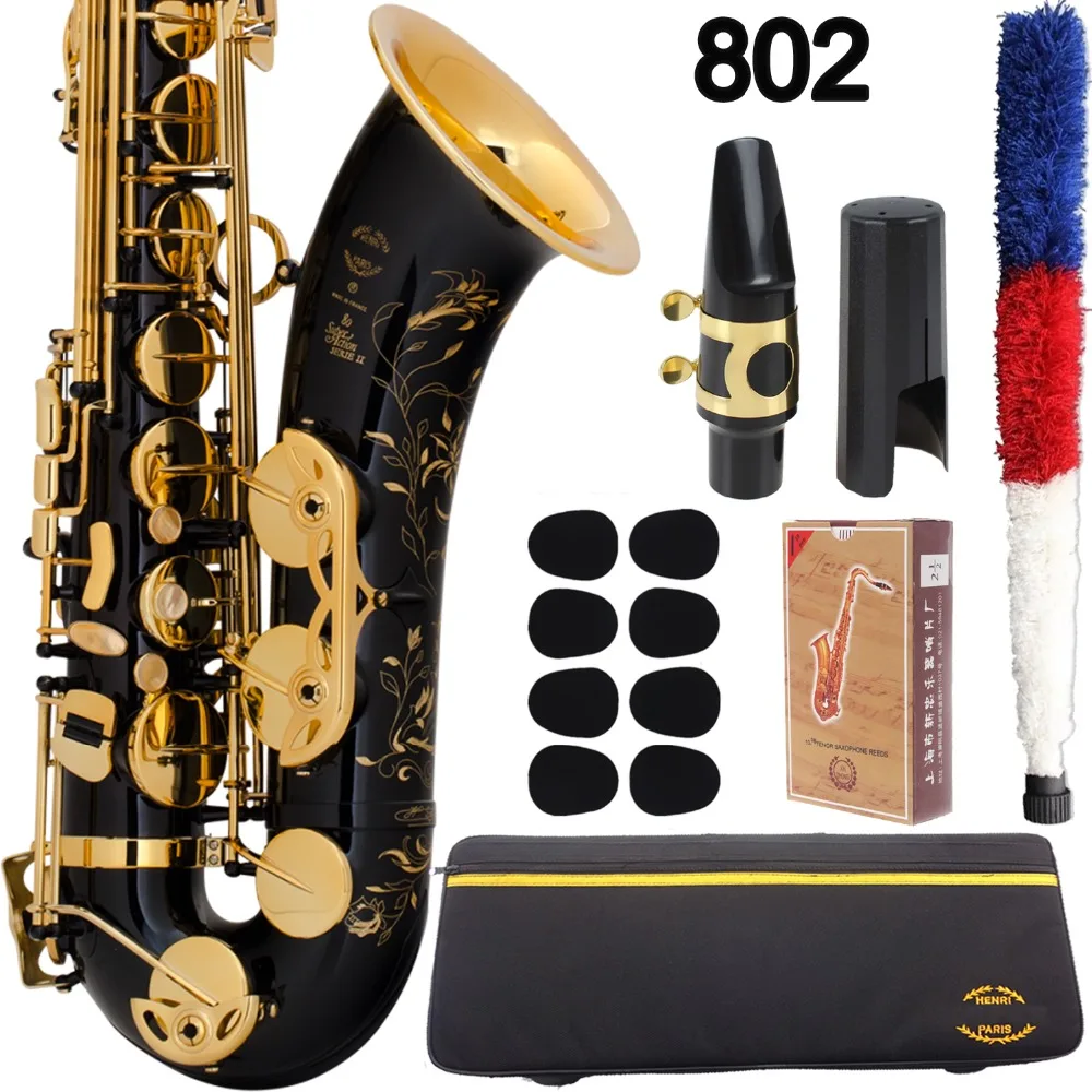 Бренд De Xin тенор саксофон 802 SA80 II черный лак B плоский Sax супер действие 80 серии