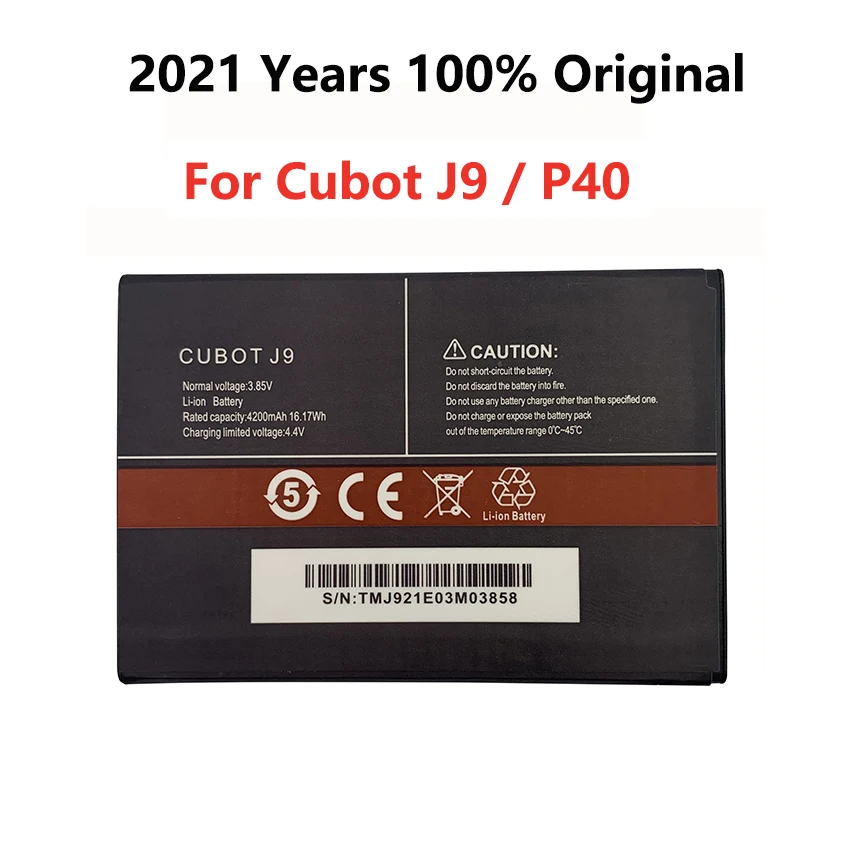 100% Оригинальный аккумулятор 4200 мАч для Cubot J9 P40 мобильный телефон