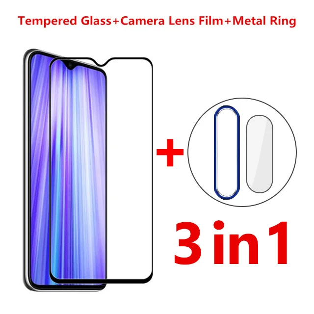3 in 1 Blue Ring 3 in 1 Camera Lens Film for Redmi Note 7 8 pro Mi9T K20 pro Glass Protective Ring Screen Protector For Xiaomi Redmi Note 8 7 pro - Цвет: 3 in 1 Blue Ring