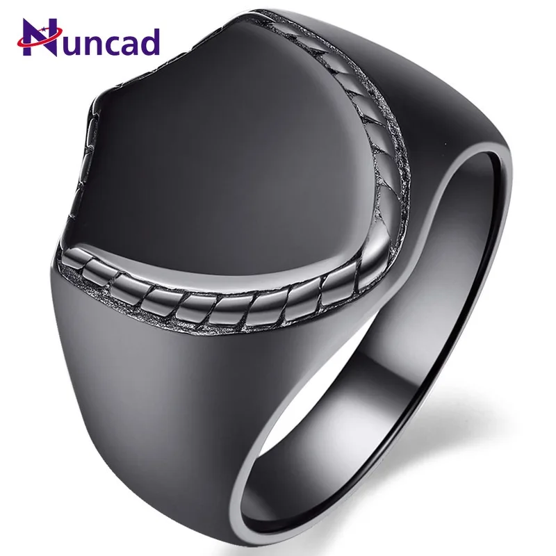 2019 NUNCAD кольцо пистолет черный щит из нержавеющей стали байкерское для мужчин