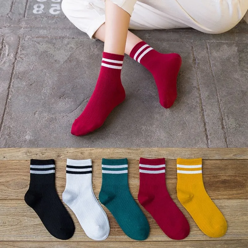 3/5 пар женские классические ретро-коньки в стиле Харадзюку | Женская одежда