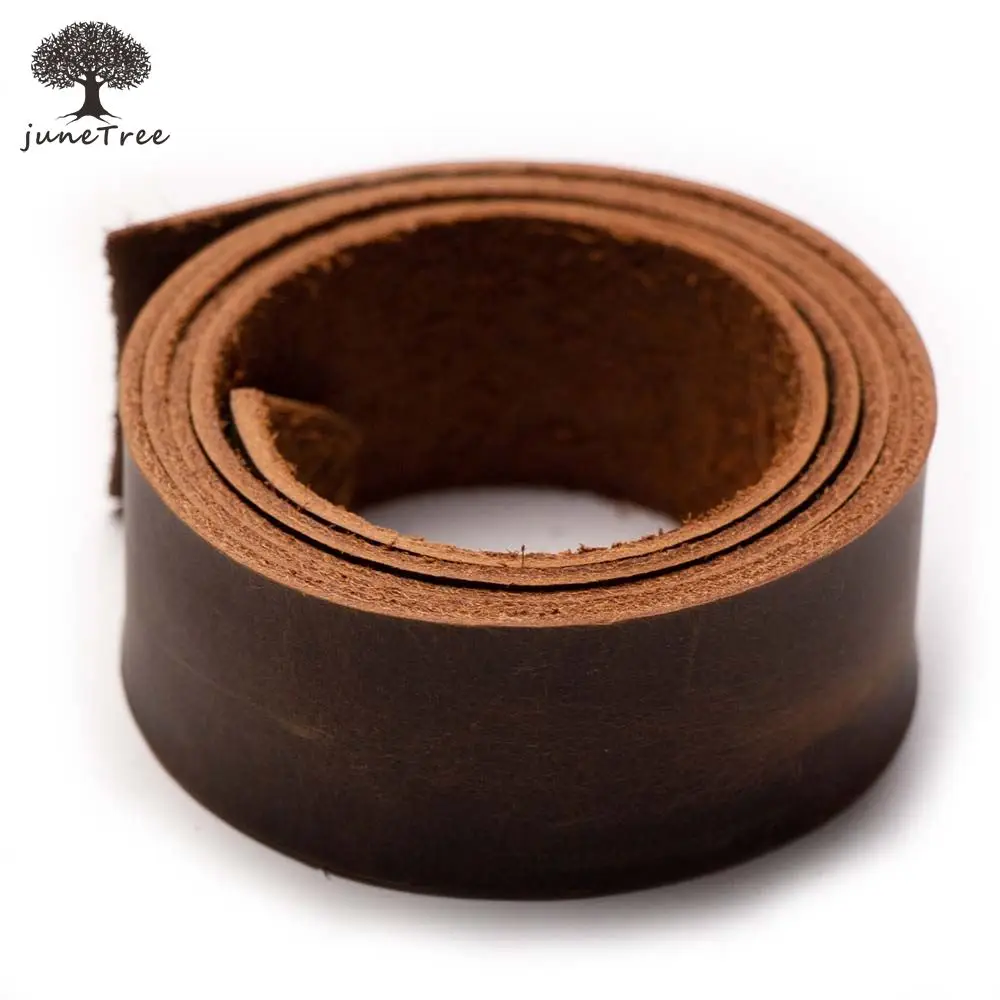 juneTree Cowhide First Layer Leather hides cow skin thick dark brown genuine leather Strip width 1/2/3/5cm | Дом и сад
