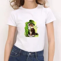 cat theme t shirt women summer casual tshirts tees harajuku korean style graphic new kawaii female t shirt