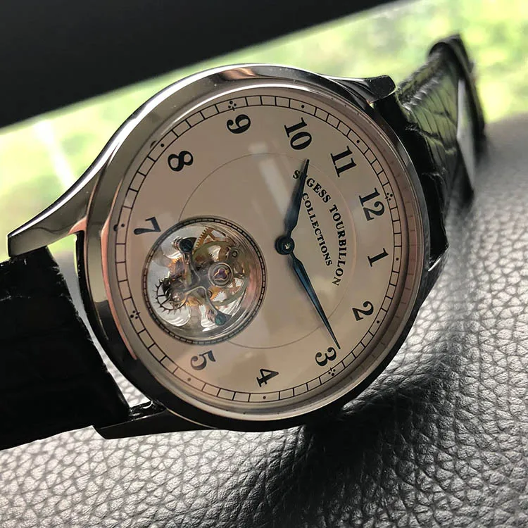 Tourbillon seagull Move Мужские t st8000 Мужские механические часы модные из натуральной крокодиловой кожи мужские наручные часы с кожаным ремешком 50 м водонепроницаемые