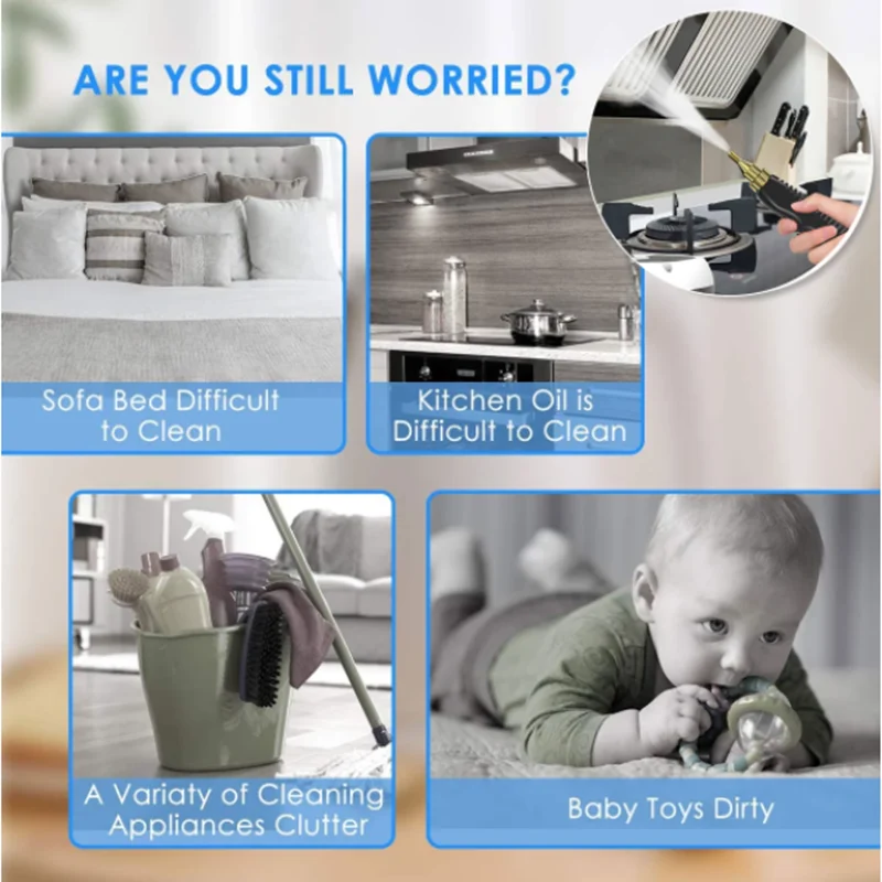 Пароочиститель 2500 Вт с резервуаром для воды 900 мл автомобильный Кондиционер