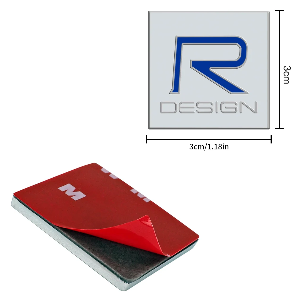 

R DESIGN Logo Sticker For VOLVO XC40 XC60 XC70 XC80 XC90 V40 V50 V60 V70 V90 Front Grill Trunk Metal 3D Emblem Accessories